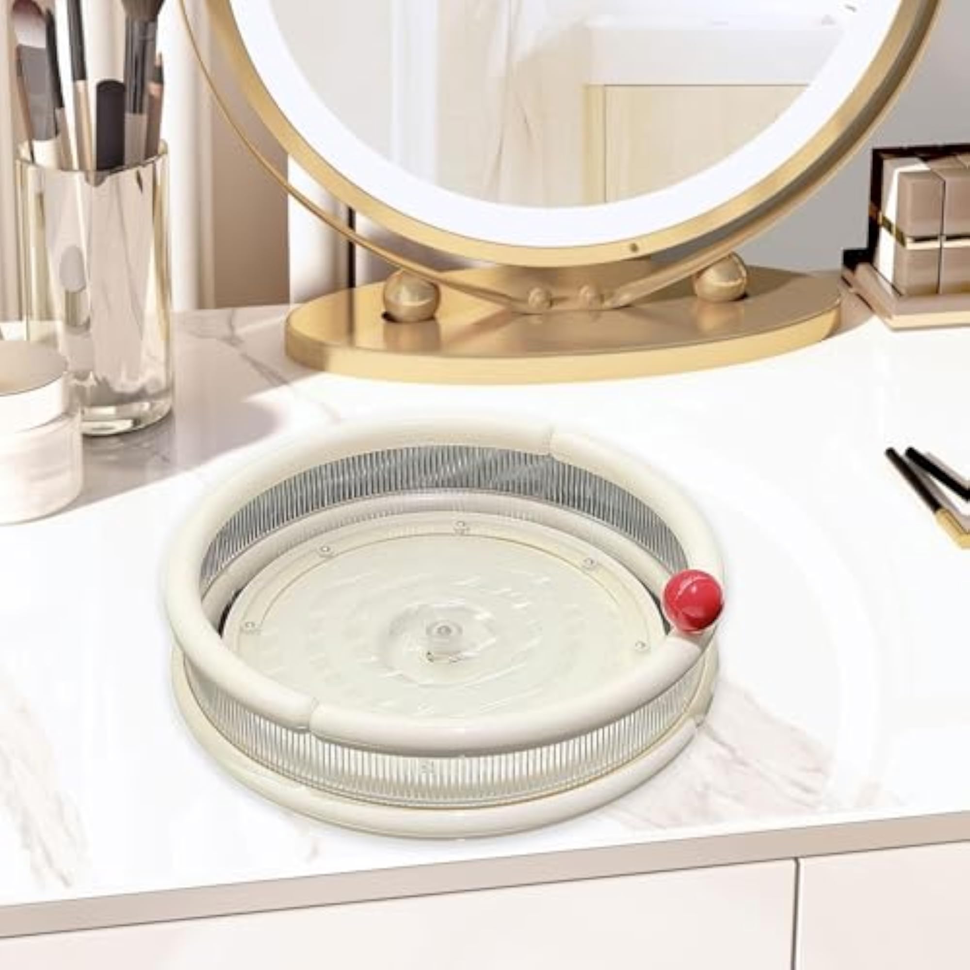Rotating Makeup & Skincare Organizer for Bedroom