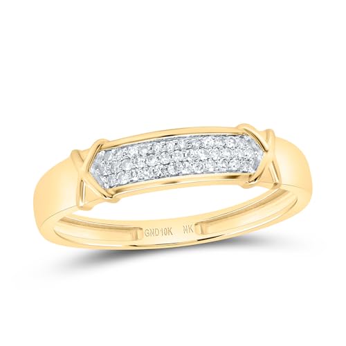 His & Hers 10K White Gold, Yellow Gold 1/2 CTW Round Diamond Trio Set Matching Engagement Ring Wedding Bands2