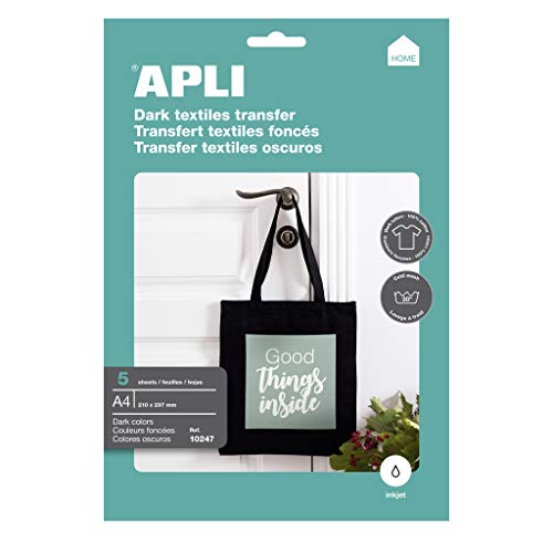 Papier transfert A4 pour t-shirt couleur APLI 10247 idéal pour créer des maillots uniques