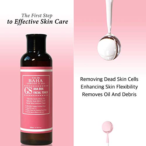 Clarifying Facial Toner With Glycolic Acid 7% Aha + Salicylic Acid 0.5% Bha - Acne Face Wash, Removing Dead Skin Cells, Fine Lines And Wrinkles, Alcohol Free, 6.76 Fl Oz (200Ml) #TOP2