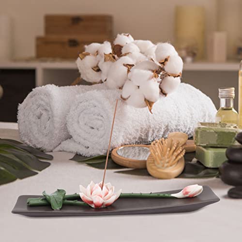 Febmou Incense Holder For Sticks,Ceramic Handmade Lotus Incense Holder Or Ash Tray For Zen Decor,Home Decor,Room Decor,Yoga,Meditation Gift #TOP4