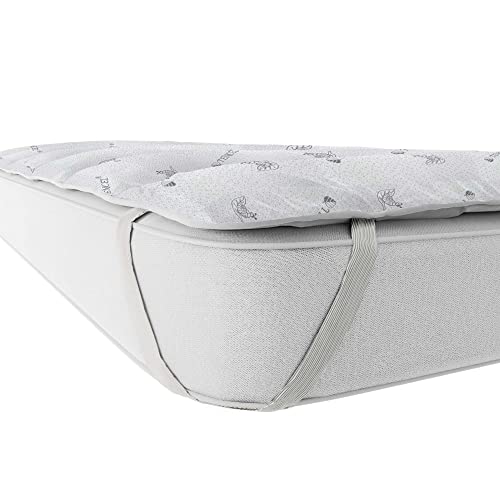 Topper trapuntato con Elastici, TENCEL, Singolo