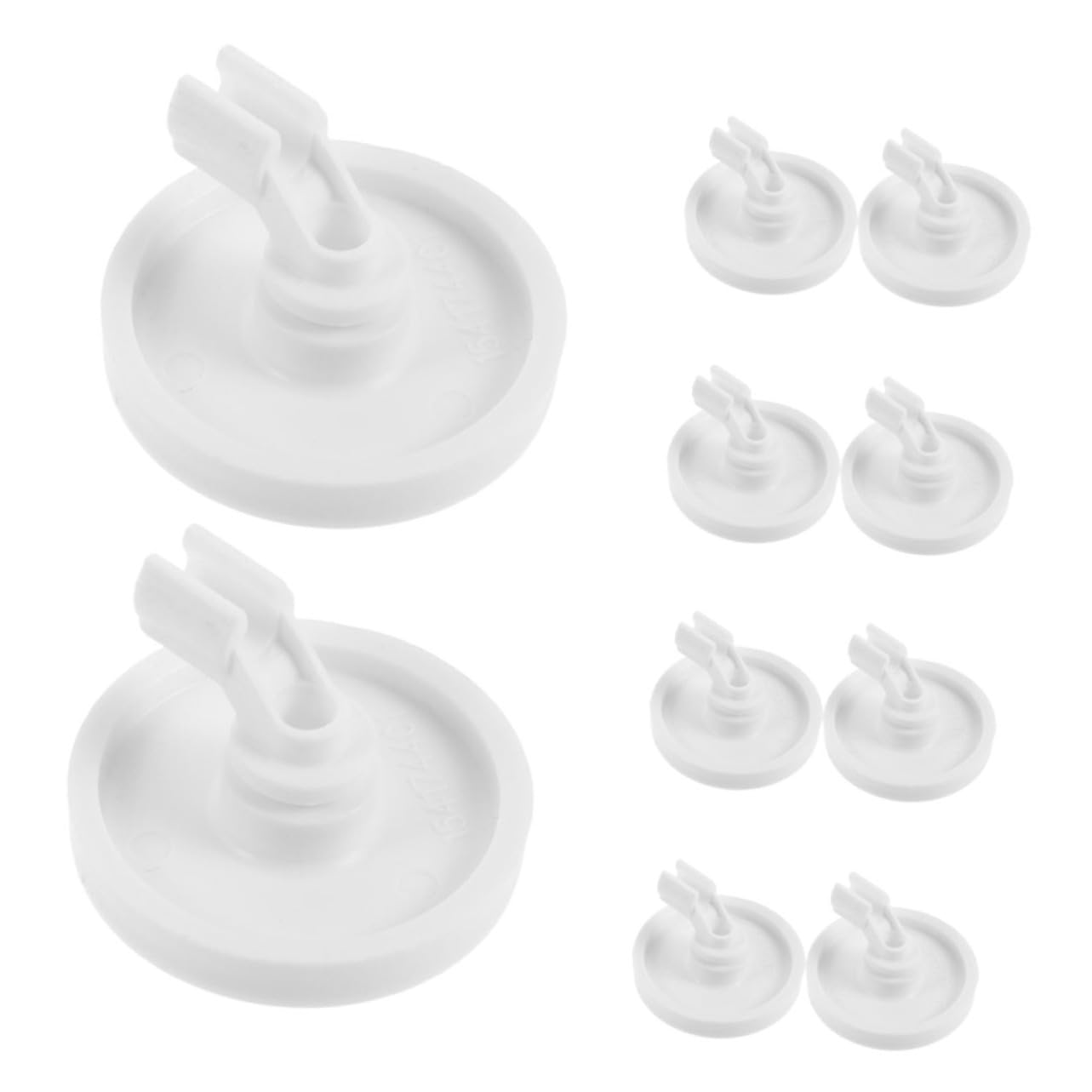 NUOBESTY 10piezas Ruedas De Plástico Para Cesta De Lavavajillas Kit De Reparación De Reemplazo Diy Para Rodillos y Pernos De Rejilla Inferior De Lavavajillas