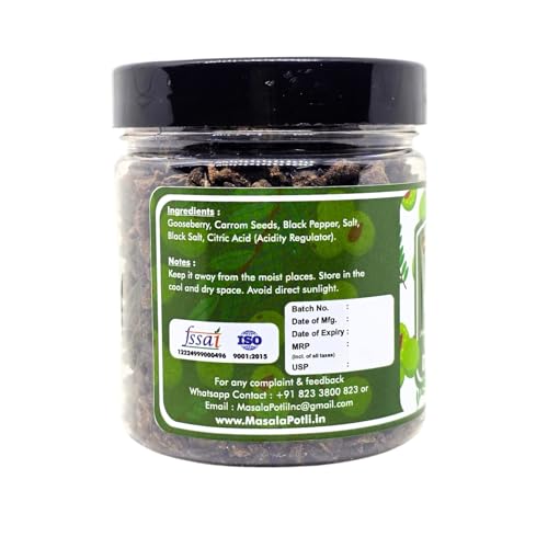 MASALA POTLI Amla Pachak Candy 250gm, Dried Chatpata Amla Candy for Digestion and Immunity, Salty Dry Awala Supari, Source of Fibre and Vitamin C, Salted Gooseberries Traditional Recipe