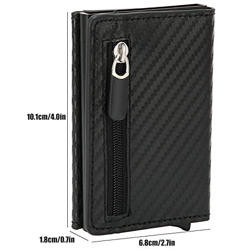 Bolsa para cartão, titular do cartão de crédito em liga de alumínio + couro PU para homens para um p