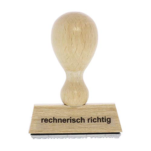 Holzstempel rechnerisch richtig (50x10 mm - 1 Zeile)