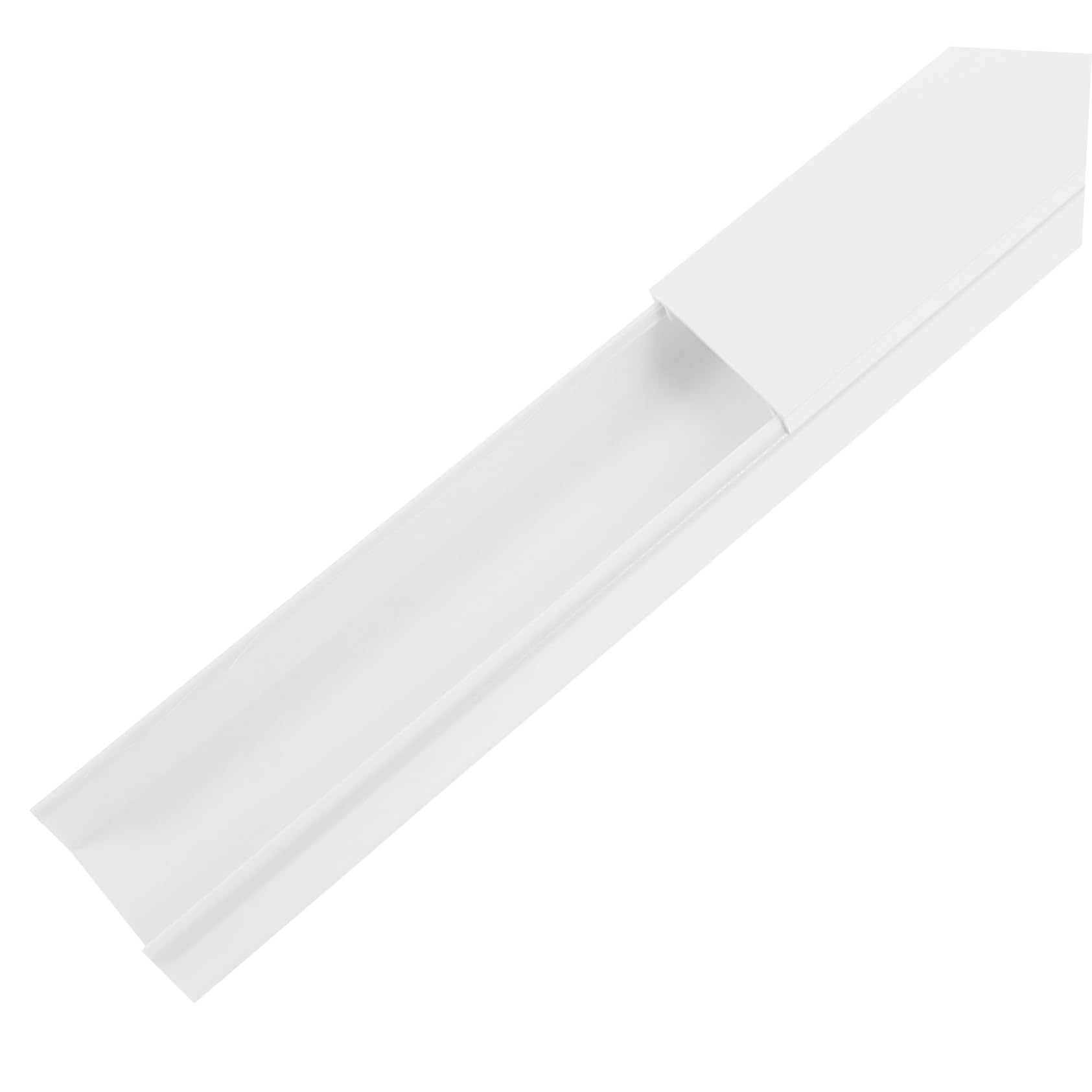 Kit Goulotte Passe-câbles PVC Blanc 40x3x1, 5 Cm, 73 Pièces