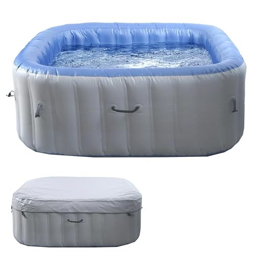 Mendler Whirlpool HWC-N97, Ersatz-Pool 5 Personen, In-/Outdoor aufblasbar PVC laminiert, eckig...