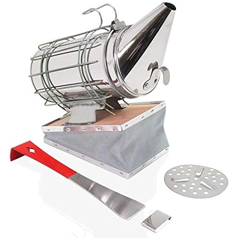 Aestic Stainless Steel Bee Hive Smoker with Heat Shield Cover
