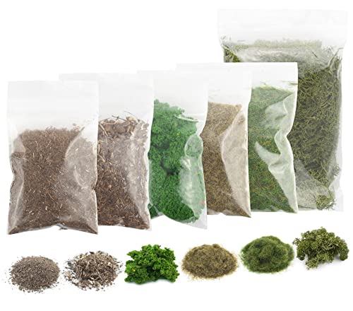 War World Scenics Summer Forest Scenery Starter Kit – Modelling Model Railway Railroad Wargame Layout Scenery Terrain Landscape Diorama Materials Track All Gauges