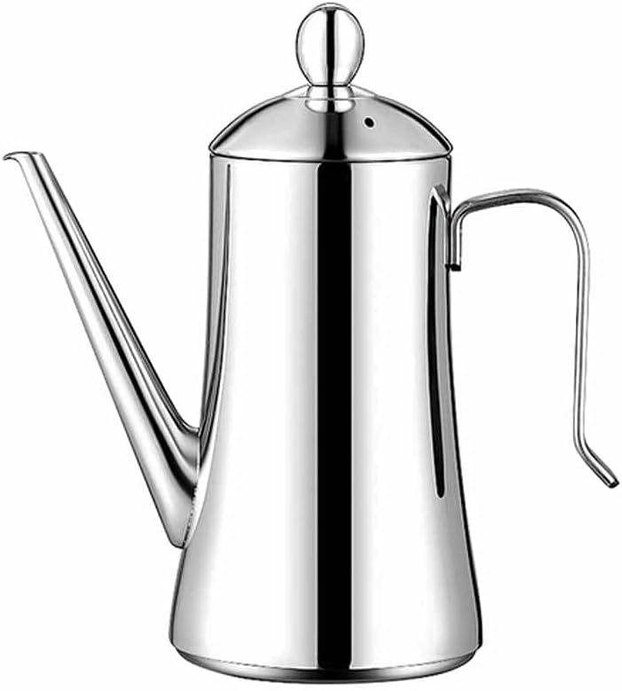 Drip-Free Sauce Vinegar Home Large Capacity Stainless Steel Oil Dispenser Bottle Easy Kitchen Storage Pot Pouring(L)