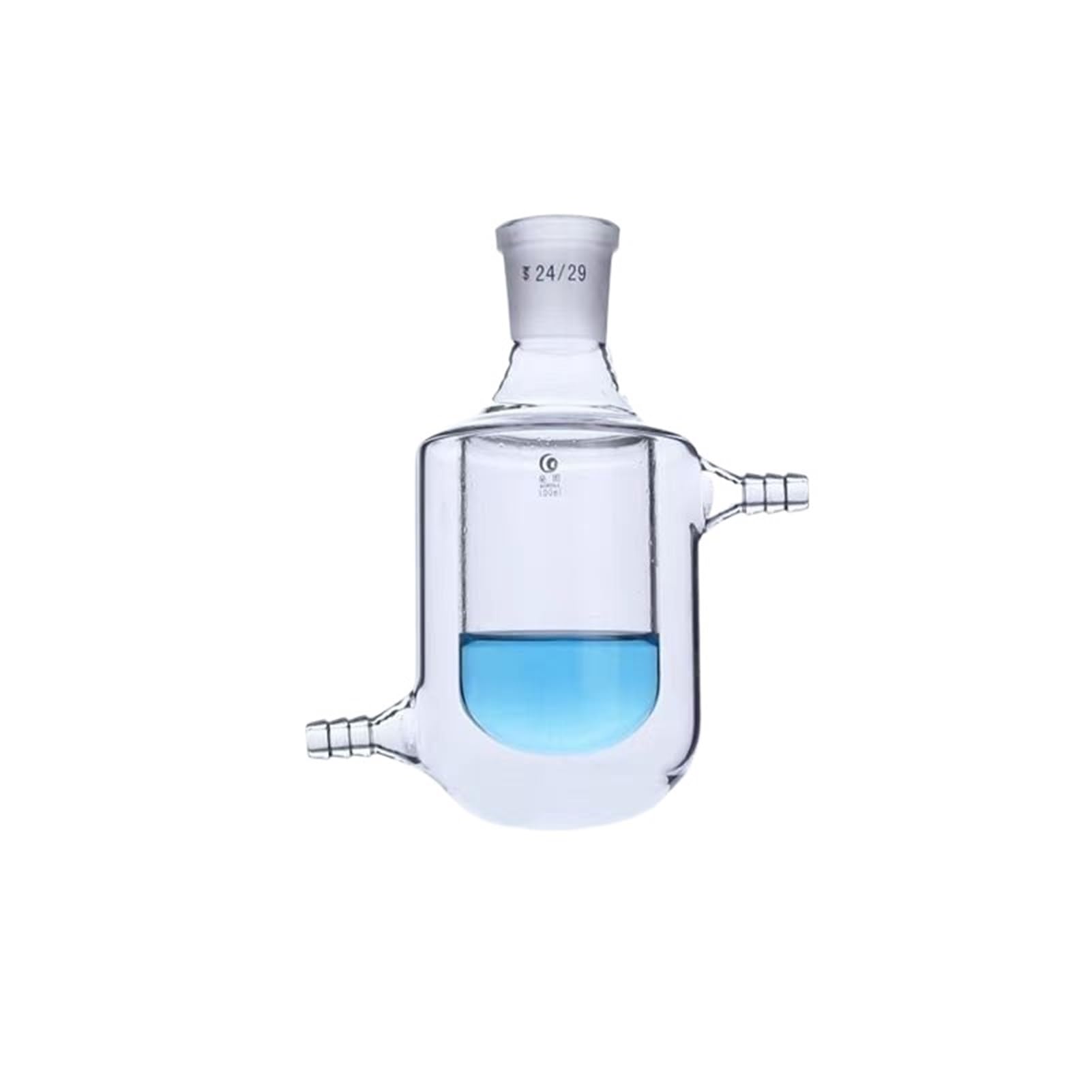 matraz de fondo redondo， Botella de reacción con camisa de una sola boca, doble capa, fondo plano, borosilicato alto, 25-1000 ml, calibre 24(50mL caliber 24)