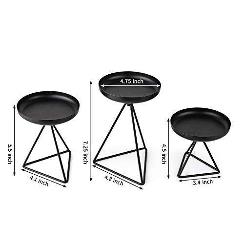 image for Bikoney Pillar Candle Holder Set of 3 7.25