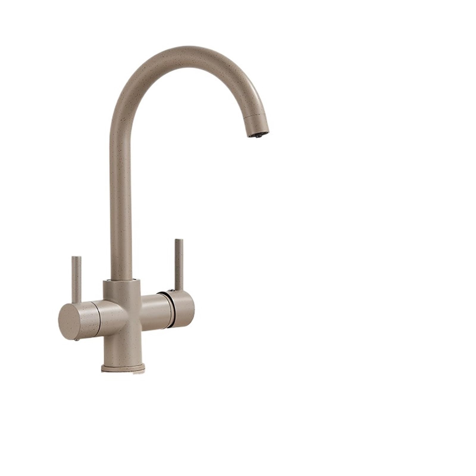 Robinet de cuisine mélangeur beige pour évier au style naturel