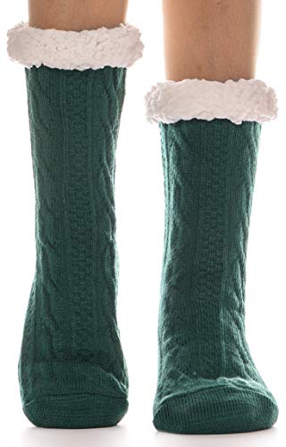 Image of EBMORE Women Slipper Fuzzy Socks Fluffy Cozy Cabin Warm Winter Soft Thick Comfy Fleece Non Slip Home Socks