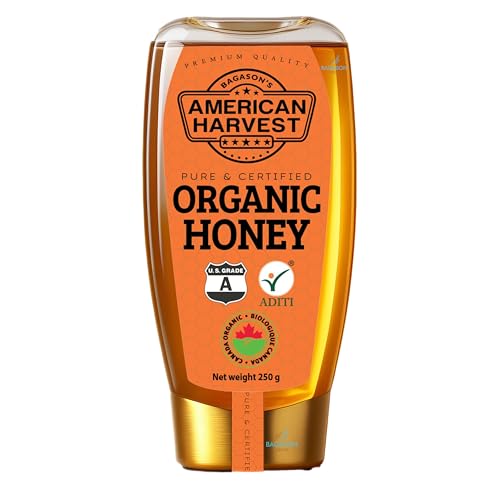 American Harvest Organic Honey Squeeze Jar 250g | Dairy Nut Gluten-Free | Pure & Certified