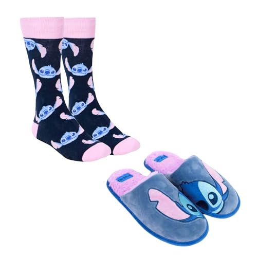 Disney Stitch Zapatillas Casa Mujer, Pantuflas y Calcetines
