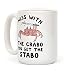 LookHUMAN Mess With The Crabo You Get The Stabo White 15 Ounce Ceramic Coffee Mug