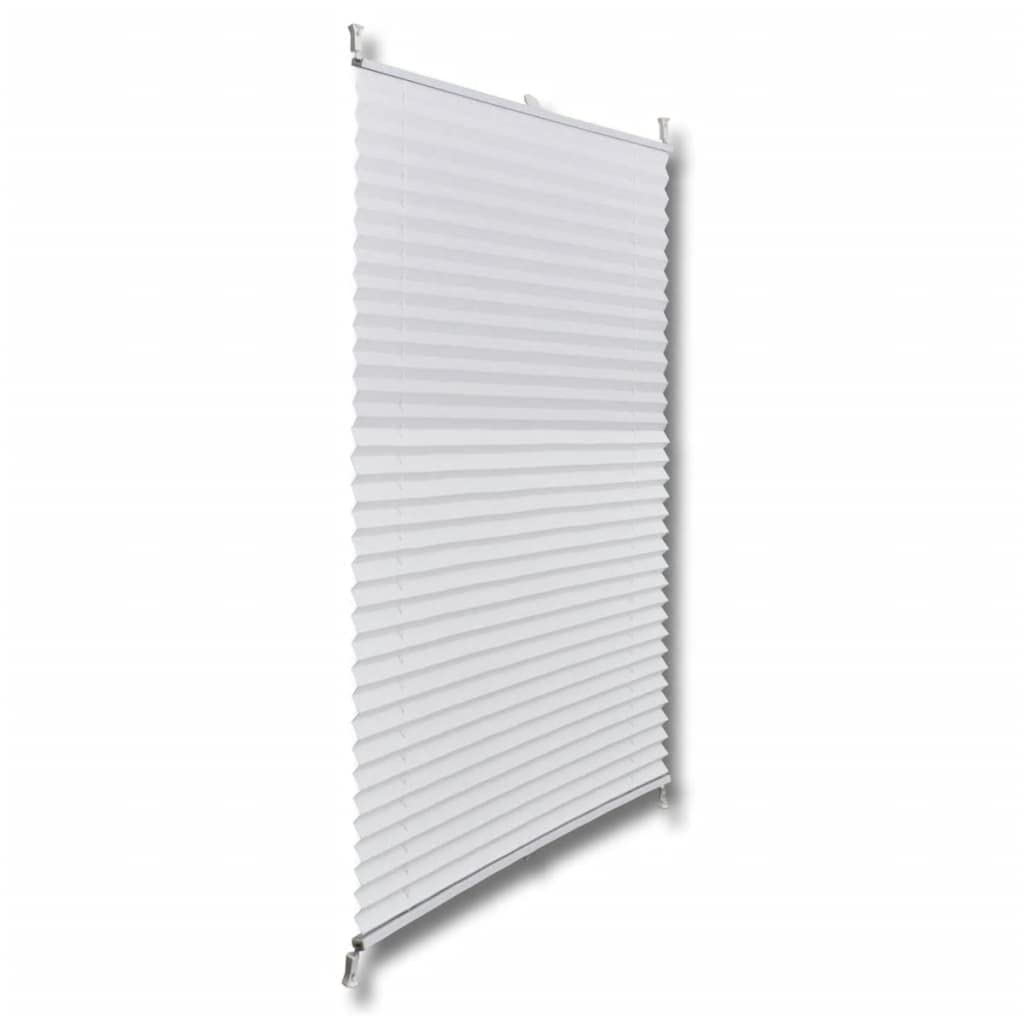 Domowa zewnętrzna roleta Plisse 40 x 100 cm biała roleta plisowana