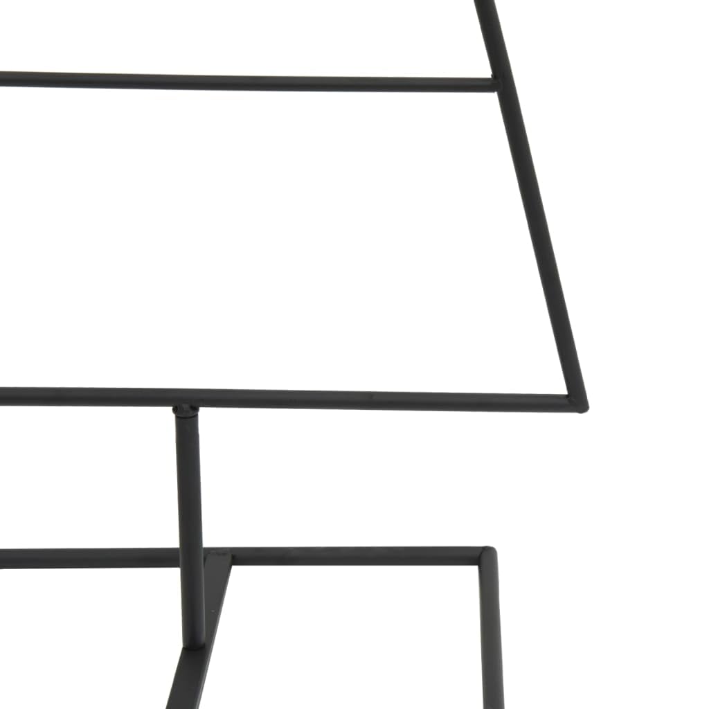 vidaXL Albero di Natale Decorativo in Metallo Nero 60 cm