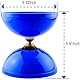 MAGICYOYO Diabolo Profi MD01 mit Dreifach-Kugellagern für Kinder, Erwachsene, Anfänger Jonglier-Set, 15cm Diabolo Groß mit 2 Paare Handsticks aus Aluminum+ Tasche+ 2 Ersatzschnur Kit, blau