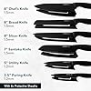 Home Hero High Carbon Stainless Steel Knife Set - Chef Knife Set Precision Slicing & Versatility - Nonstick Ceramic Coated Blades & Easy Cleaning - Ergonomic Handles & Secure Grip - 12-Piece, Black #2