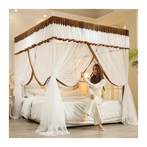 Dosel de cama de lujo para dormitorio elegante con mosquitera estilo 1 grande 2