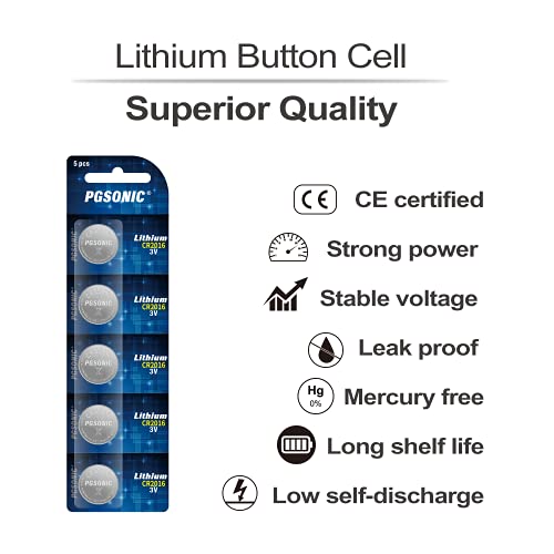 Cr2016 3V Lithium Battery (5Pcs) #TOP1