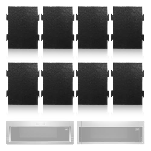 8PCS Replacement Microwave Charcoal Filters - Compatible with Whirlpool Over The Range Microwave Hood Models YKMLS311, YWML55011, WML75011, WML55011HS