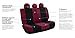 FH Group Car Seat Covers Full Set Cloth - Universal Fit, Automotive Seat Covers, Low Back Front Seat Covers,Airbag Compatible,Split Bench Rear Seat,Car Seat Cover for SUV, Sedan, Van Burgundy