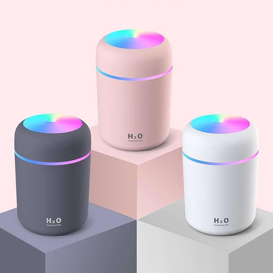 Image of H2O Humidifier for Room | Cool Mist Humidifier & Aroma Diffuser for Home | Ultrasonic Essential Oil Diffuser Electric | Small Quiet Air Diffuser, Mist Maker & Automatic Room Freshener