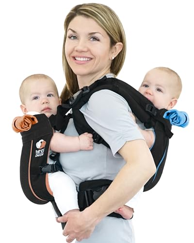 TwinGo Carrier - Breathable Twin Baby Carrier That Separates into 2 Baby Carriers, Adjustable Twin Carriers for Babies and Toddlers (10-45 lbs), Fits...