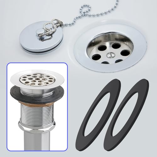 ECSiNG 10 STÜCKE 1-3/4 ID X 2-3/4 OD Große Flache Gummidichtung Badewannenablauf Schuh Badewannendichtung