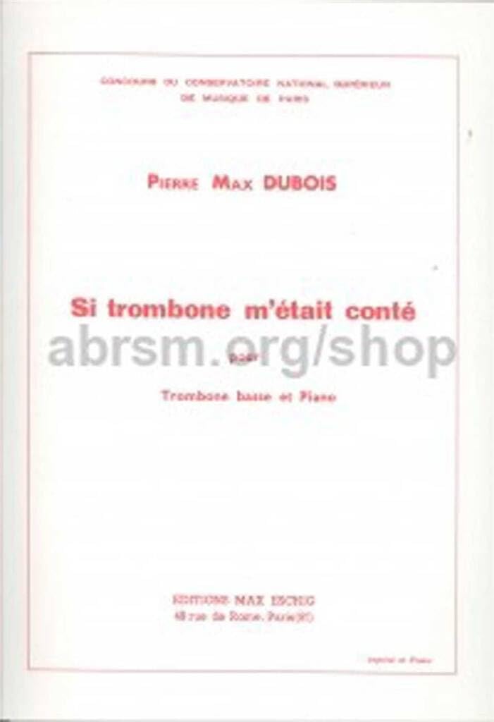 Partition Si trombone et piano pour musiciens