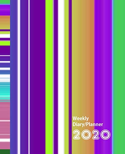 Multi Color Stripes: Diary Weekly Spreads January to December (Planners One Year 2020)