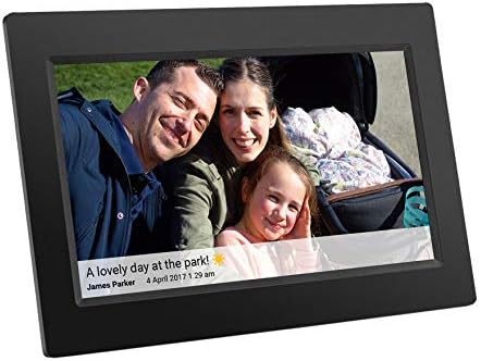 Feelcare 10 Inch WiFi Digital Picture Frame - Electronic, Wall Mountable Smart Frames，Frameo App - Send Photos & Videos from Anywhere - IPS LCD Panel, Touchscreen Portrait & Landscape Display(Black)