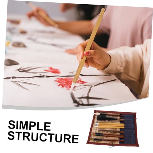 Pinceaux chinois pour peinture pointe fine et haute rétention en set portable d'art
