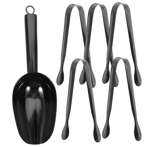 Cabilock 1 Set Multifunctional Ice Shovel and Clip Stainless Steel Ice Cube Tongs for Serving Food Kitchen Gadgets Compact Design for Shovel Clips