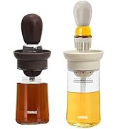 Oil Dispenser with Brush - 2 Pack Olive Oil Dispenser, 2 IN 1 Oil Dispensing Bottle with Basting ...