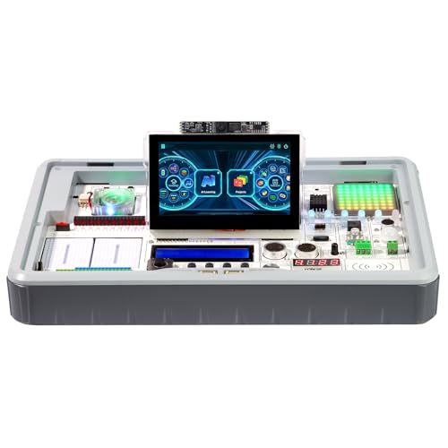 Image of ELECROW CrowPi 3 AI Learning and Development Station for Raspberry Pi 5 with 4.3 Inch Touch Screen, Learning Programming Sensor Kit for Educator, Creators, Professional Developer (Basic Kit)