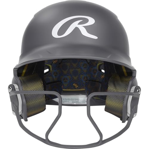Rawlings | MACH HI-VIZ Fastpitch Softball Batting Helmet | Face Guard Attached | Graphite | Senior - 6 7/8" - 7 5/8" by Rawlings - Used condition - Image 2