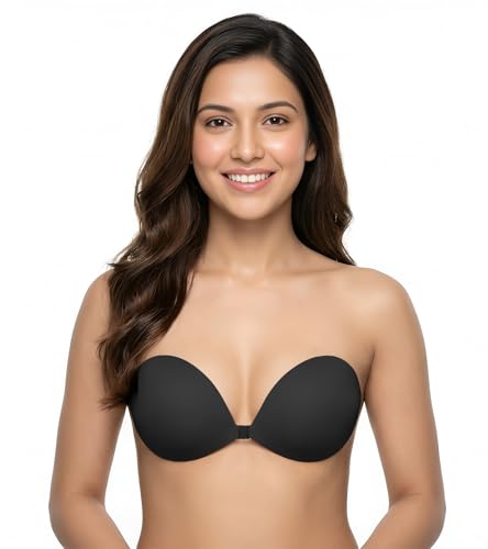 Image of Enclave Silicone Adhesive Bra for Women, Reusable Push-Up Design with Front Clasp, No-Show Fit for Strapless, Backless & Plunge Outfits