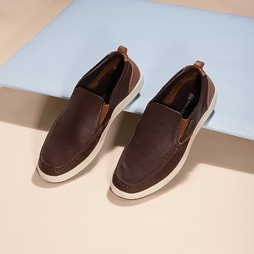 Image of Red Chief Genuine Leather Casual Slip-On Boat Shoes for Men | Stylish & Comfortable Shoes | RC3887