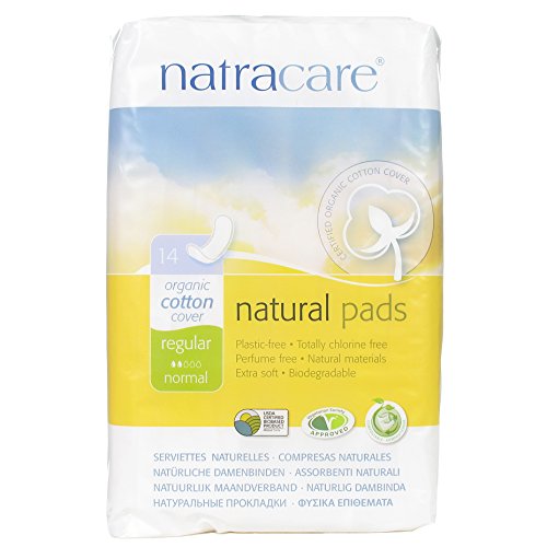 Natracare Maxi Pads Without Wings | Regular Absorbency | Pack of 14 X 4
