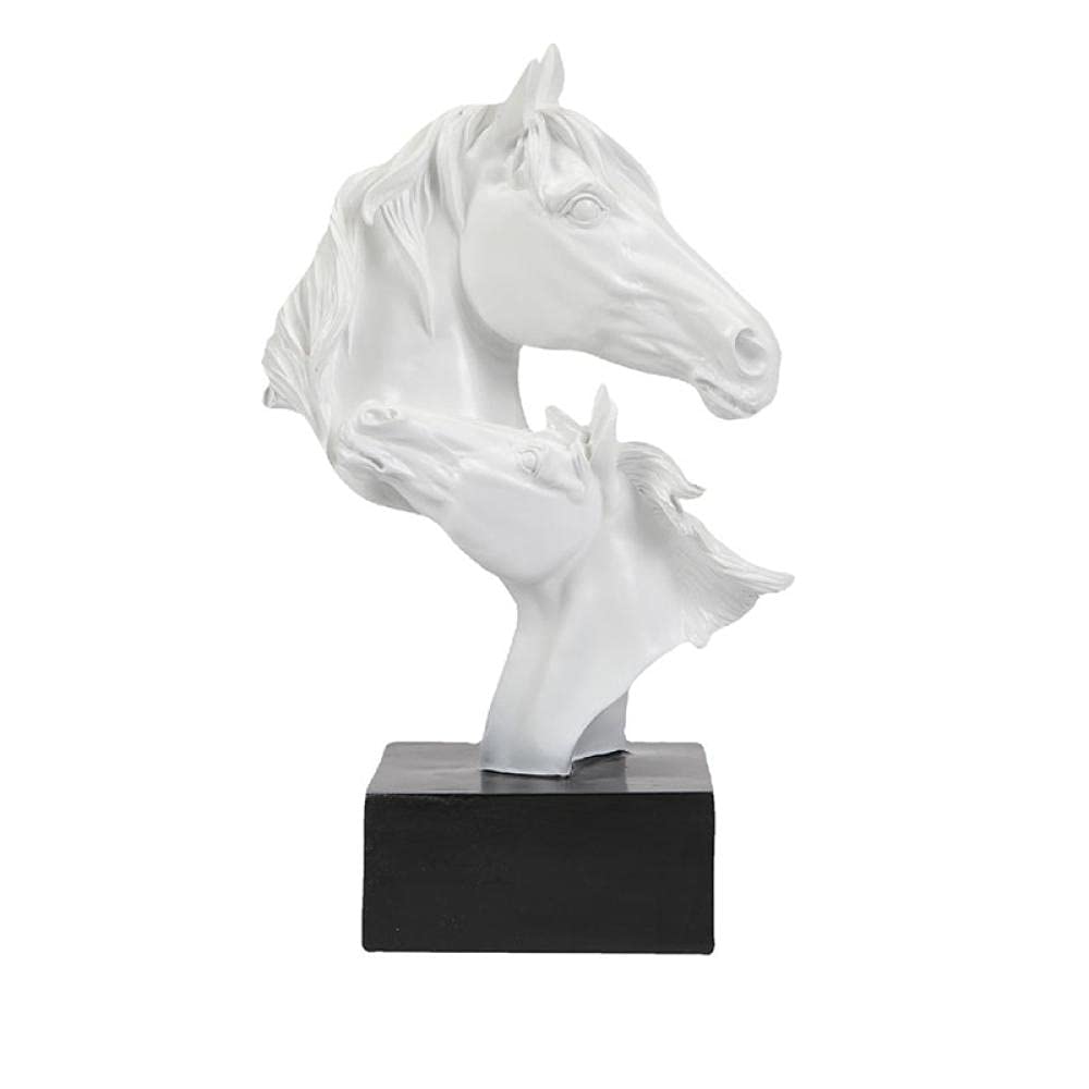 陶器製 白い馬の彫刻 Amazon.co.jp: 置物白い馬の彫刻の彫像の装飾工芸品 : ホーム＆キッチン