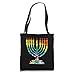 Vintage Tie Dye Hanukkah Menorah Tote Bag