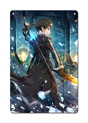 Dreamawsl Anime Tin Sign Wall - Sword Art Online Poster SAO Poster Kirito Poster - ALfheim Online ALO Poster - Japan Anime Poster Anime TV Show Poster 11.8 x 7.8 in ï¼ˆ30cmx20cmï¼‰