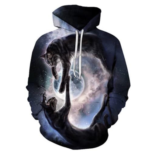 Men's Long Sleeve Sweatshirt 3D Digital Printing Fashion Pullover Youth Personality Trend Hoodie DD-02 4XL