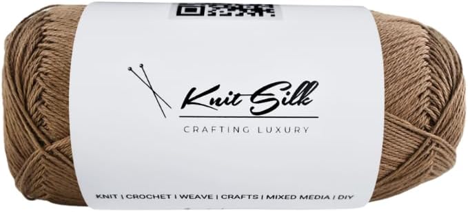 Knitsilk CottonMuse – 100% Gassed Mercerized Cotton Yarn| 2 x 75gm | Total 764 Yards, Matte Finish| Premium Crochet Thread for Apparel & DIY Crafts|Pack of 2 (Black)