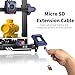 PinQiongZhe Replaceable FFC Cable Micro SD to Micro SD Card Extension Cable External Expansion Cable, Supports 3D Printers Surveillance Bluetooth Speakers Cable Length (3.9/7.9/15.7/23.6in)